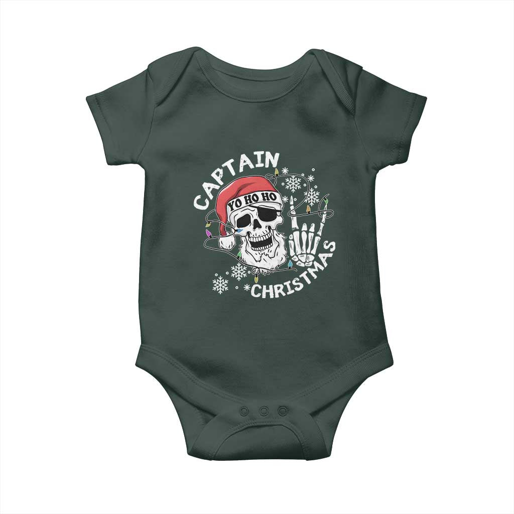 Pirate Christmas Baby Onesie Skull Skeleton Lights Pirates Caribbean Cruise TS10 Print Your Wear