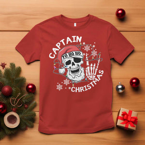 Pirate Christmas T Shirt Skull Skeleton Lights Pirates Caribbean Cruise TS10 Red Print Your Wear