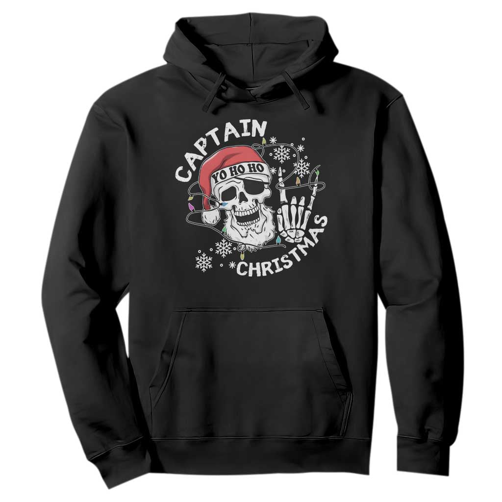 Pirate Christmas Hoodie Skull Skeleton Lights Pirates Caribbean Cruise TS10 Black Print Your Wear