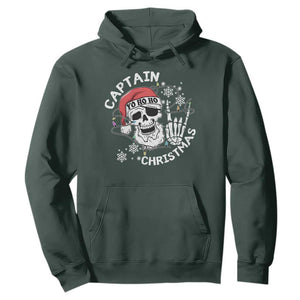 Pirate Christmas Hoodie Skull Skeleton Lights Pirates Caribbean Cruise TS10 Dark Forest Green Print Your Wear