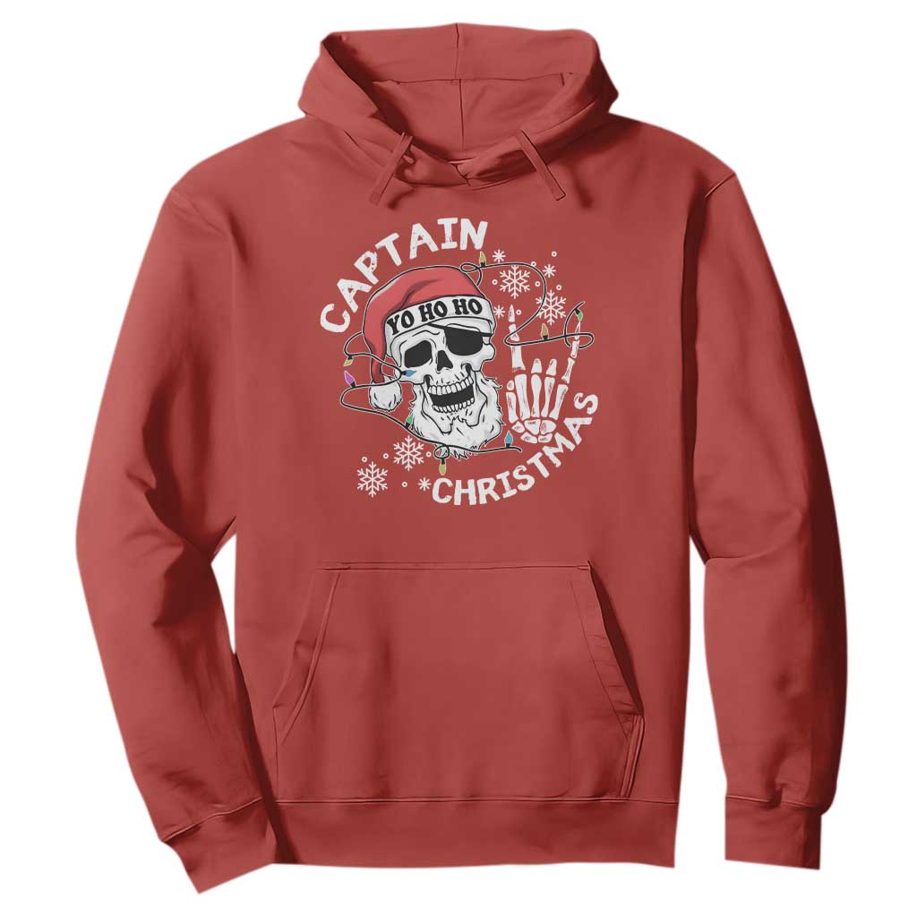 Pirate Christmas Hoodie Skull Skeleton Lights Pirates Caribbean Cruise TS10 Red Print Your Wear