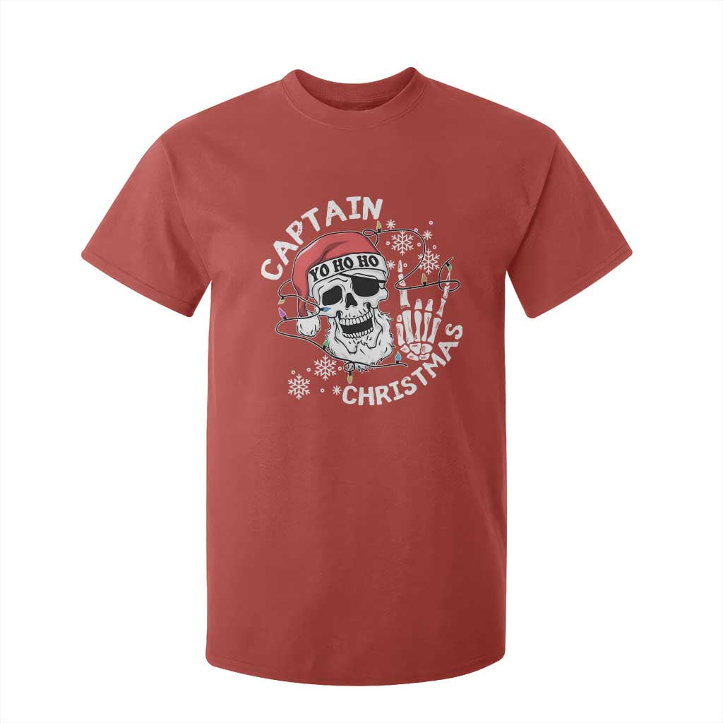 Pirate Christmas T Shirt For Kid Skull Skeleton Lights Pirates Caribbean Cruise TS10 Red Print Your Wear