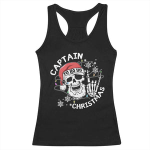Pirate Christmas Racerback Tank Top Skull Skeleton Lights Pirates Caribbean Cruise TS10 Black Print Your Wear