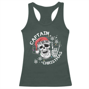 Pirate Christmas Racerback Tank Top Skull Skeleton Lights Pirates Caribbean Cruise TS10 Dark Forest Green Print Your Wear