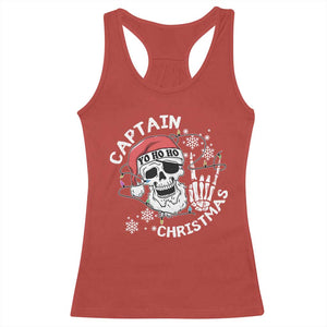 Pirate Christmas Racerback Tank Top Skull Skeleton Lights Pirates Caribbean Cruise TS10 Red Print Your Wear