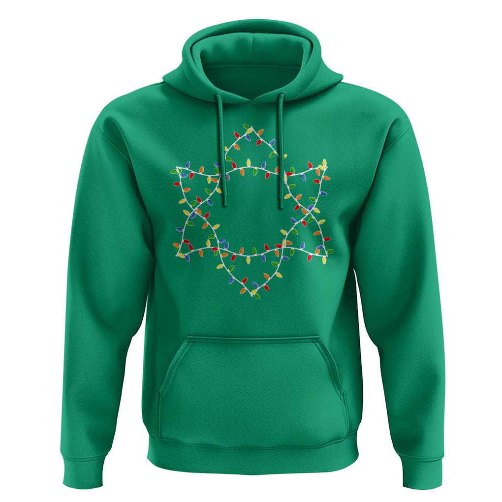 Christmas Religious Happy Chrismukkah Hoodie Lights Star of David TS10 Irish Green Print Your Wear