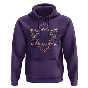 Christmas Religious Happy Chrismukkah Hoodie Lights Star of David TS10 Purple Print Your Wear