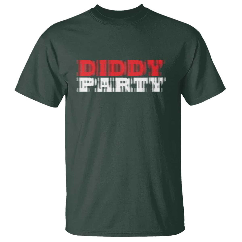 Diddy Party T Shirt Funny Drinking Drinker Alcohol TS10 Dark Forest Green Print Your Wear