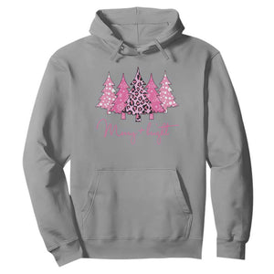 Pink Christmas Hoodie Leopard Print Trees TS10 Sport Gray Print Your Wear