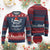 Merry Christmas Ugly Christmas Sweater Lights Red Santa Hat Xmas Family Matching TS10 Burgundy Print Your Wear