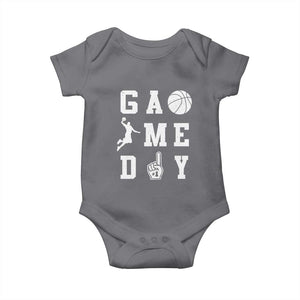 Game Day Basketball Baby Onesie Basketball Mom Sports Fan TS10 Charcoal Print Your Wear
