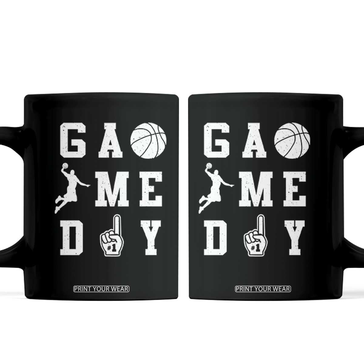 Game Day Basketball Coffee Mug Basketball Mom Sports Fan TS10 Black Print Your Wear