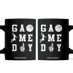 Game Day Basketball Coffee Mug Basketball Mom Sports Fan TS10 Black Print Your Wear
