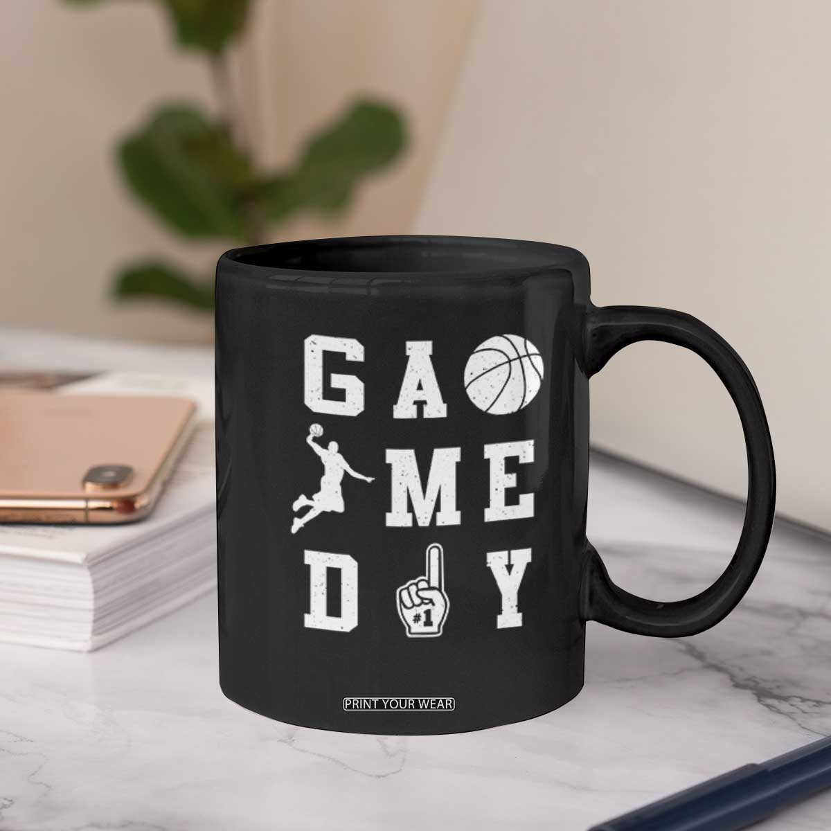 Game Day Basketball Coffee Mug Basketball Mom Sports Fan TS10 Print Your Wear
