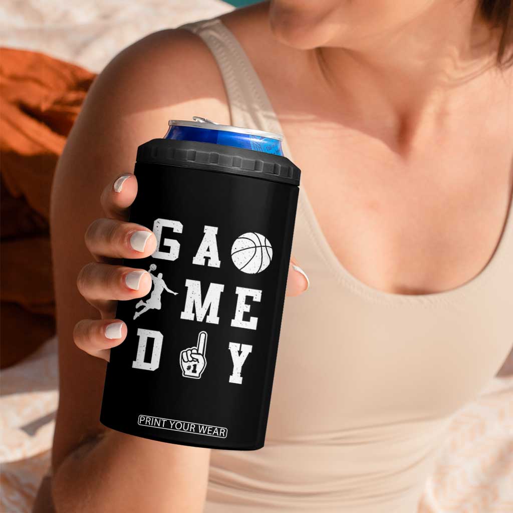 Game Day Basketball 4 in 1 Can Cooler Tumbler Basketball Mom Sports Fan TS10 Print Your Wear