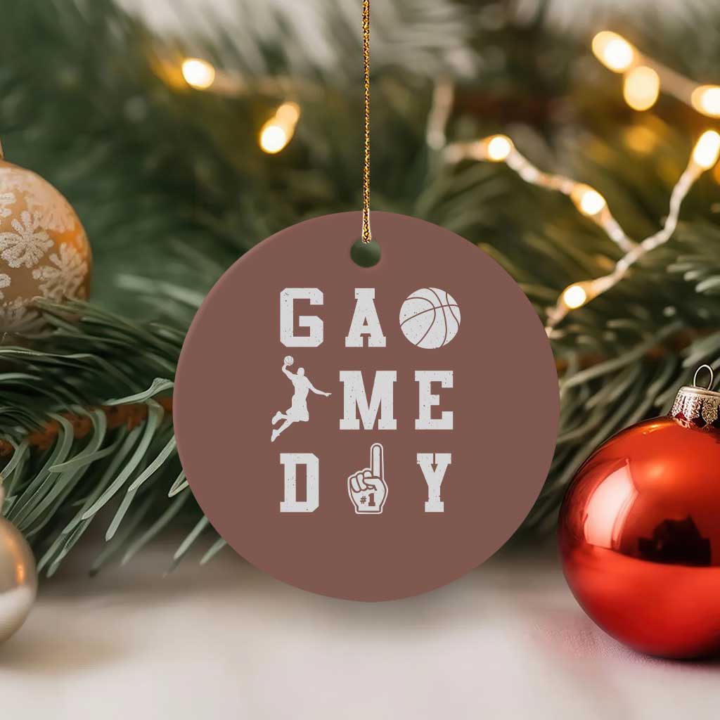 Game Day Basketball Ceramic Ornament Basketball Mom Sports Fan TS10 1pc Mocha Print Your Wear