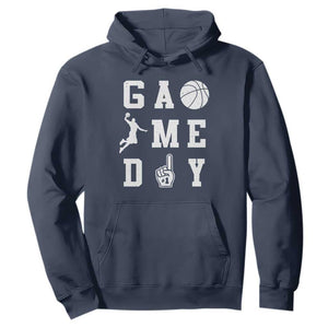 Game Day Basketball Hoodie Basketball Mom Sports Fan TS10 Navy Print Your Wear