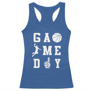 Game Day Basketball Racerback Tank Top Basketball Mom Sports Fan TS10 Royal Blue Print Your Wear
