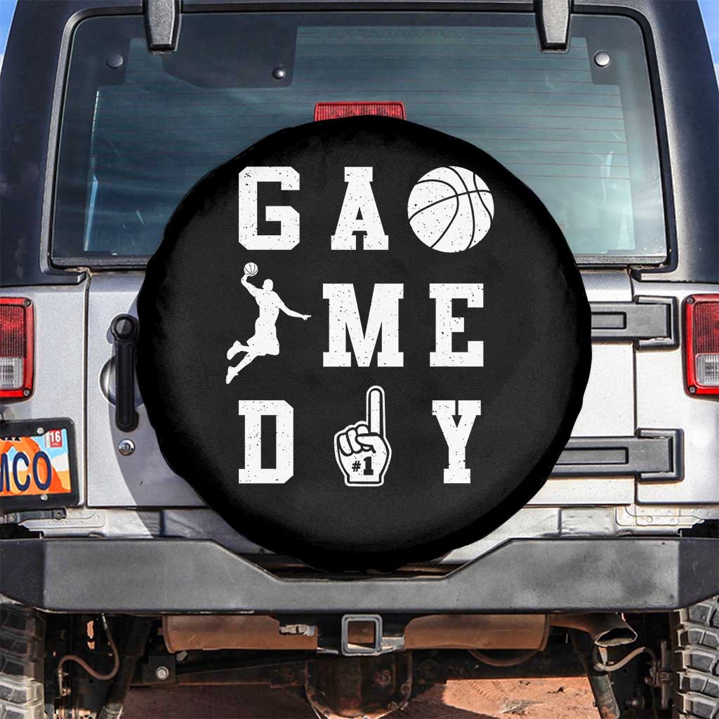 Game Day Basketball Spare Tire Cover Basketball Mom Sports Fan TS10 No hole Black Print Your Wear