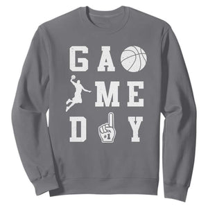 Game Day Basketball Sweatshirt Basketball Mom Sports Fan TS10 Charcoal Print Your Wear