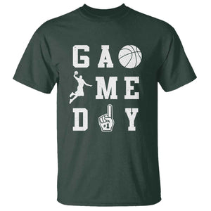 Game Day Basketball T Shirt Basketball Mom Sports Fan TS10 Dark Forest Green Print Your Wear