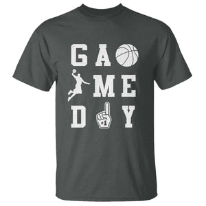 Game Day Basketball T Shirt Basketball Mom Sports Fan TS10 Dark Heather Print Your Wear