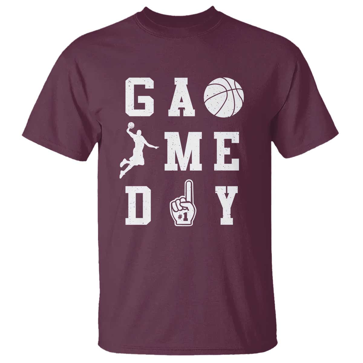 Game Day Basketball T Shirt Basketball Mom Sports Fan TS10 Maroon Print Your Wear