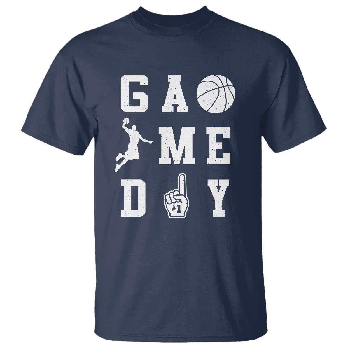 Game Day Basketball T Shirt Basketball Mom Sports Fan TS10 Navy Print Your Wear