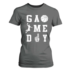 Game Day Basketball T Shirt For Women Basketball Mom Sports Fan TS10 Dark Heather Print Your Wear