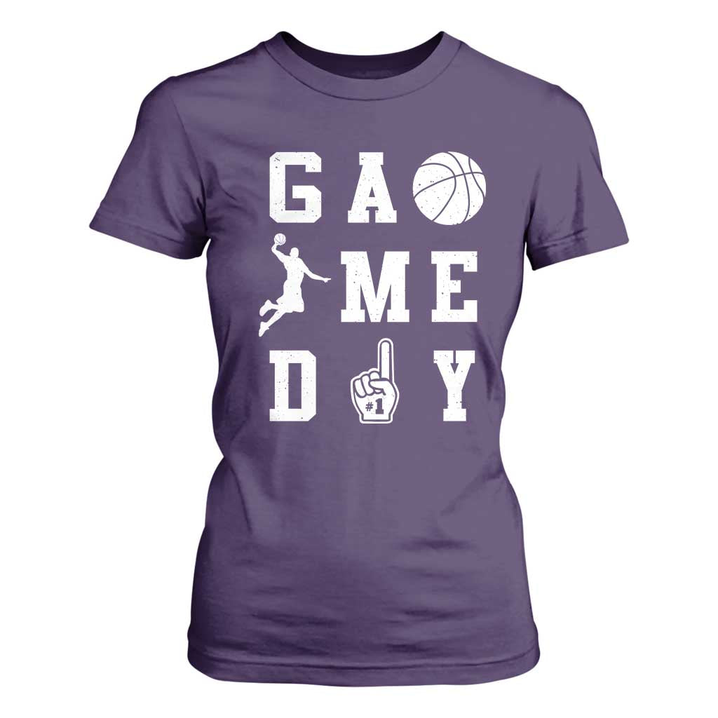 Game Day Basketball T Shirt For Women Basketball Mom Sports Fan TS10 Purple Print Your Wear