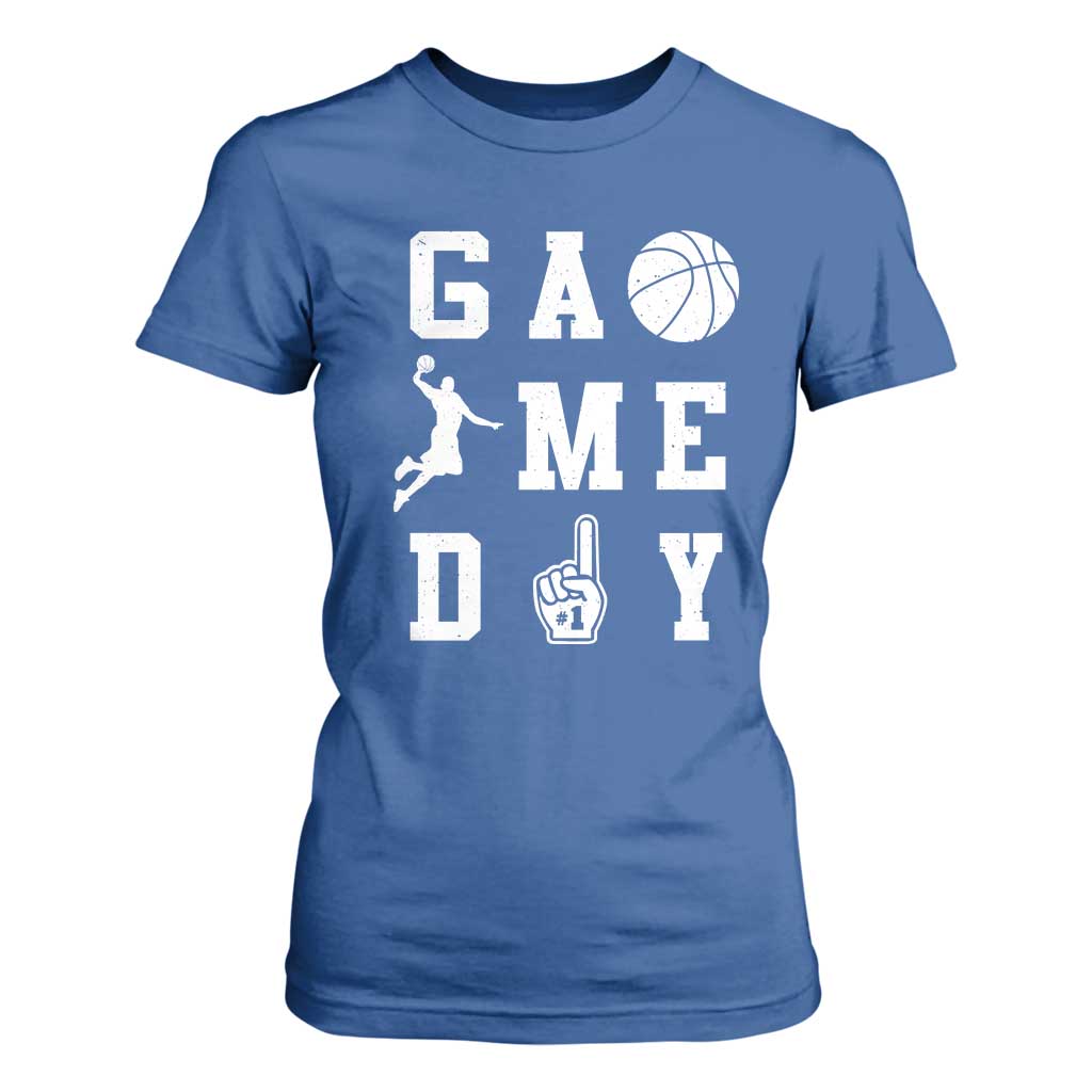 Game Day Basketball T Shirt For Women Basketball Mom Sports Fan TS10 Royal Blue Print Your Wear