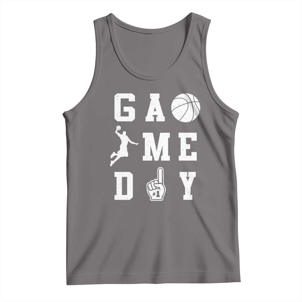 Game Day Basketball Tank Top Basketball Mom Sports Fan TS10 Deep Heather Print Your Wear