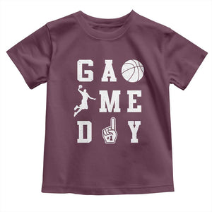 Game Day Basketball Toddler T Shirt Basketball Mom Sports Fan TS10 Maroon Print Your Wear