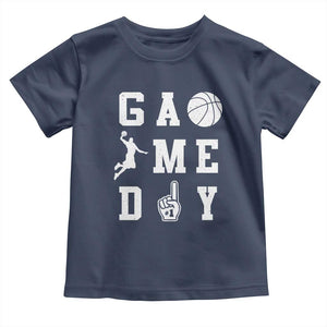 Game Day Basketball Toddler T Shirt Basketball Mom Sports Fan TS10 Navy Print Your Wear