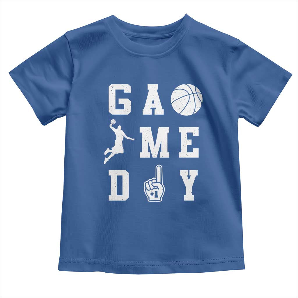 Game Day Basketball Toddler T Shirt Basketball Mom Sports Fan TS10 Royal Blue Print Your Wear