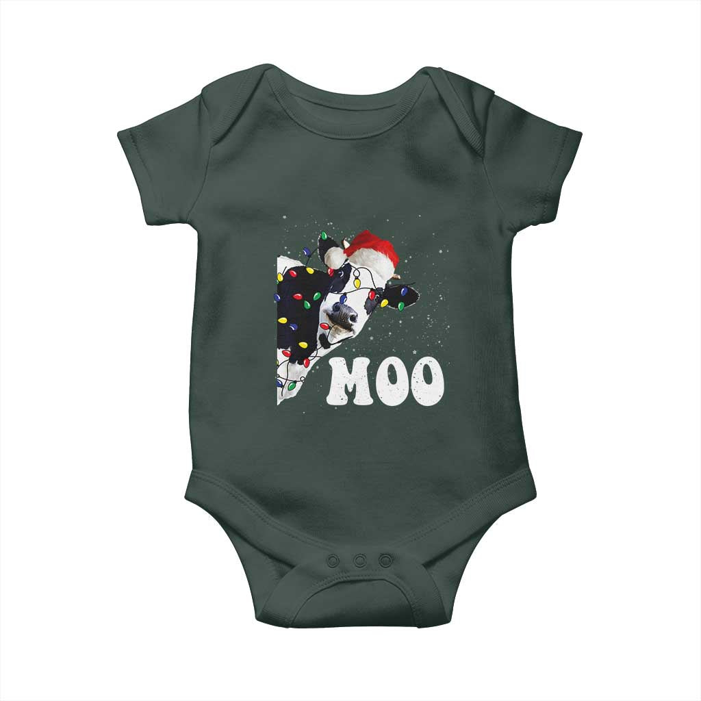 Christmas Cow Baby Onesie Funny Cow Lover Xmas Gift Farm TS10 Print Your Wear