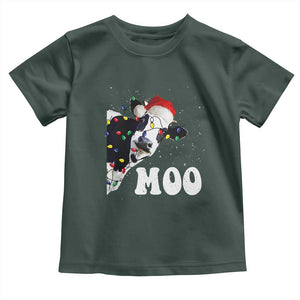 Christmas Cow Baby Shirt Funny Cow Lover Xmas Gift Farm TS10 Dark Forest Green Print Your Wear