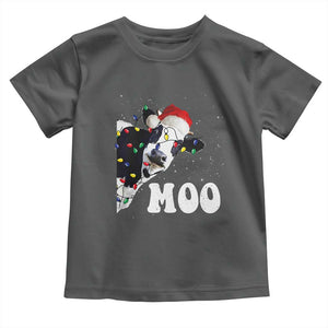 Christmas Cow Baby Shirt Funny Cow Lover Xmas Gift Farm TS10 Dark Heather Print Your Wear