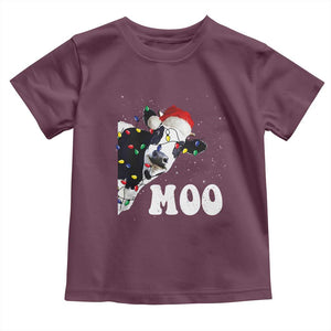 Christmas Cow Baby Shirt Funny Cow Lover Xmas Gift Farm TS10 Maroon Print Your Wear