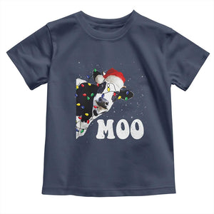 Christmas Cow Baby Shirt Funny Cow Lover Xmas Gift Farm TS10 Navy Print Your Wear