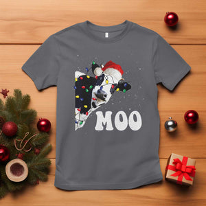 Christmas Cow T Shirt Funny Cow Lover Xmas Gift Farm TS10 Charcoal Print Your Wear