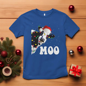 Christmas Cow T Shirt Funny Cow Lover Xmas Gift Farm TS10 Royal Blue Print Your Wear