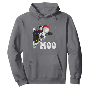 Christmas Cow Hoodie Funny Cow Lover Xmas Gift Farm TS10 Charcoal Print Your Wear