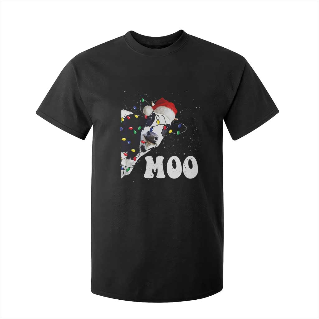 Christmas Cow T Shirt For Kid Funny Cow Lover Xmas Gift Farm TS10 Black Print Your Wear