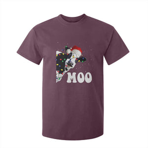 Christmas Cow T Shirt For Kid Funny Cow Lover Xmas Gift Farm TS10 Maroon Print Your Wear