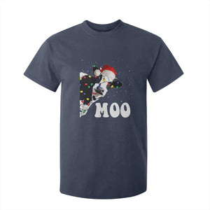 Christmas Cow T Shirt For Kid Funny Cow Lover Xmas Gift Farm TS10 Navy Print Your Wear