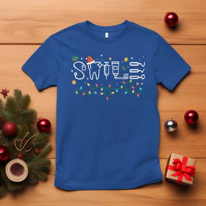 Christmas Dental T Shirt Red Santa Hat Teeth Funny Dentist Merry Xmas Lights TS10 Royal Blue Print Your Wear