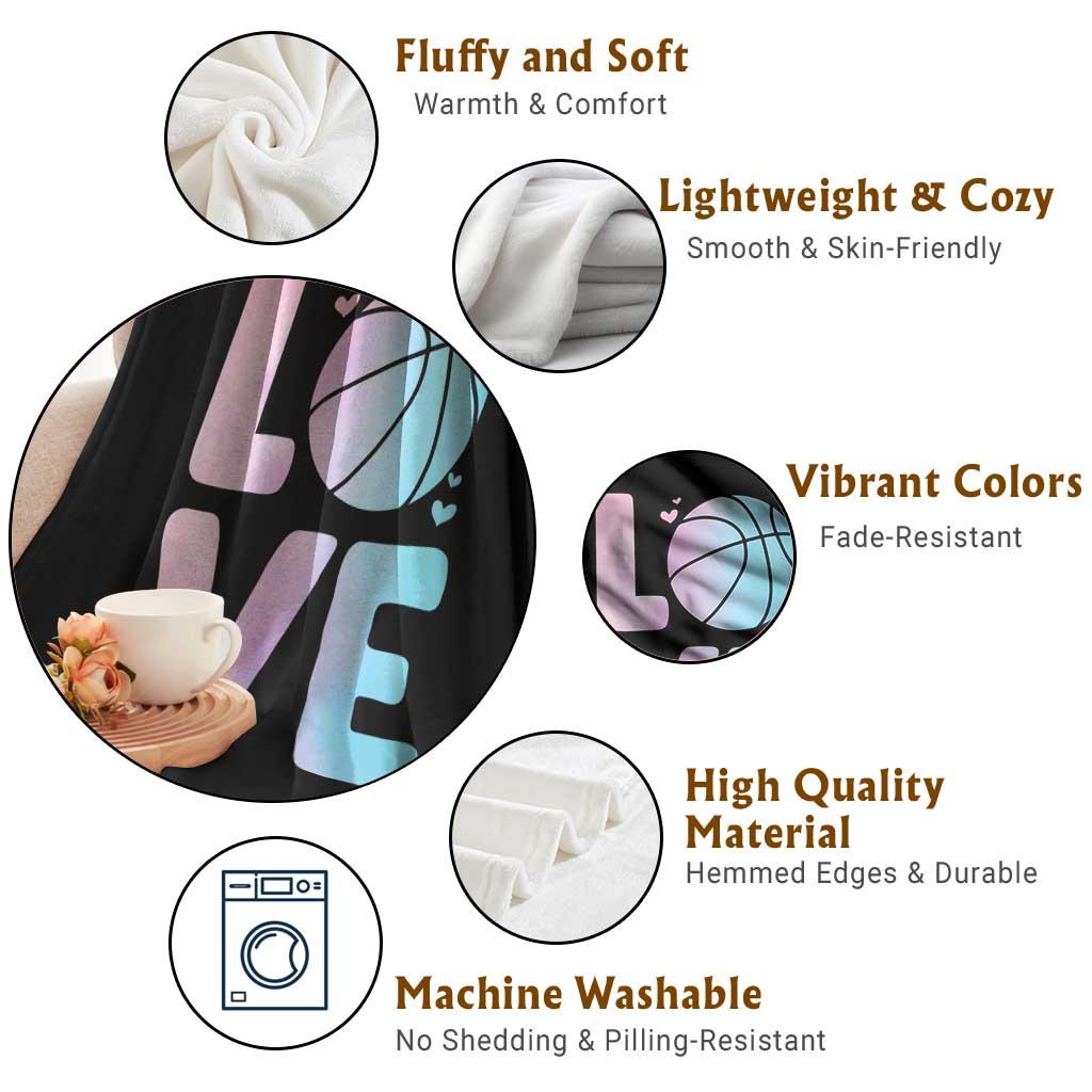 Basketball Lovers Throw Blanket Basketball Mom Sports Fan TS10 Print Your Wear