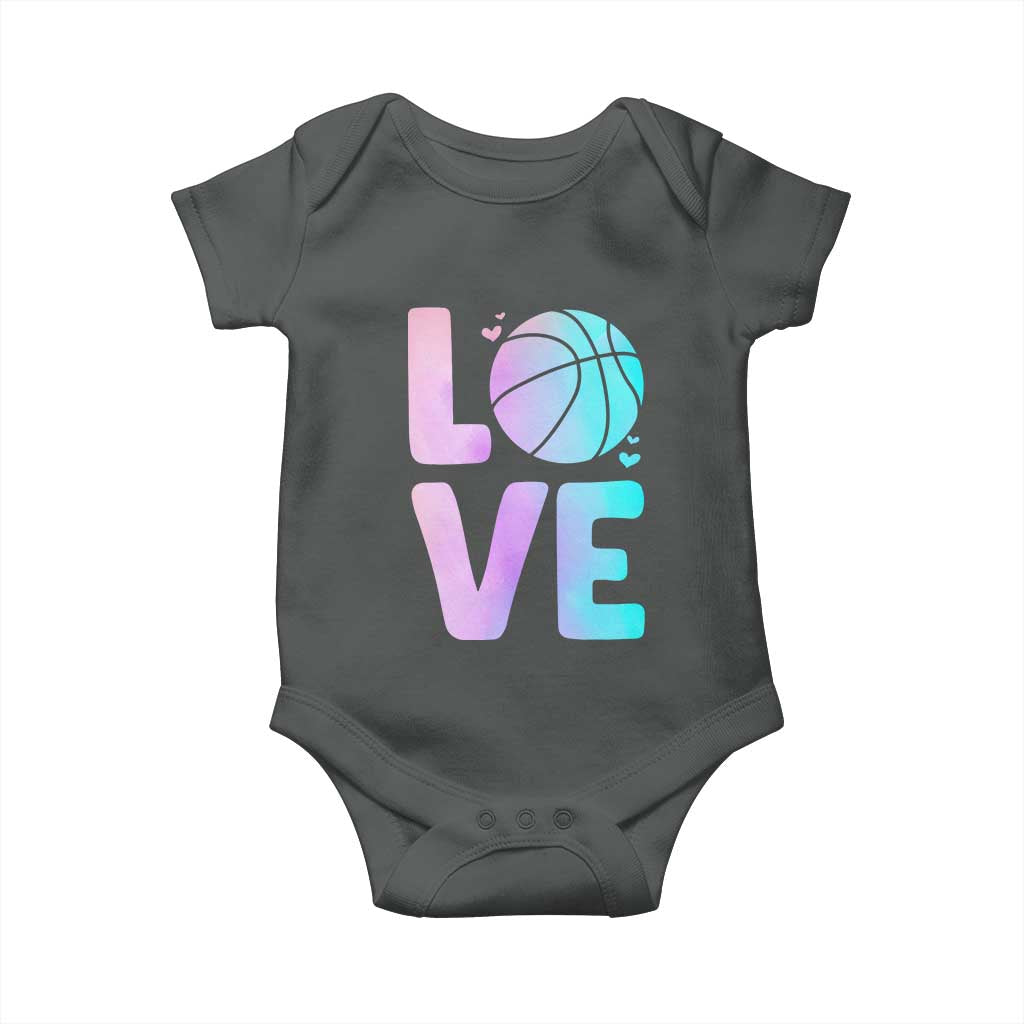 Basketball Lovers Baby Onesie Basketball Mom Sports Fan TS10 Dark Heather Print Your Wear
