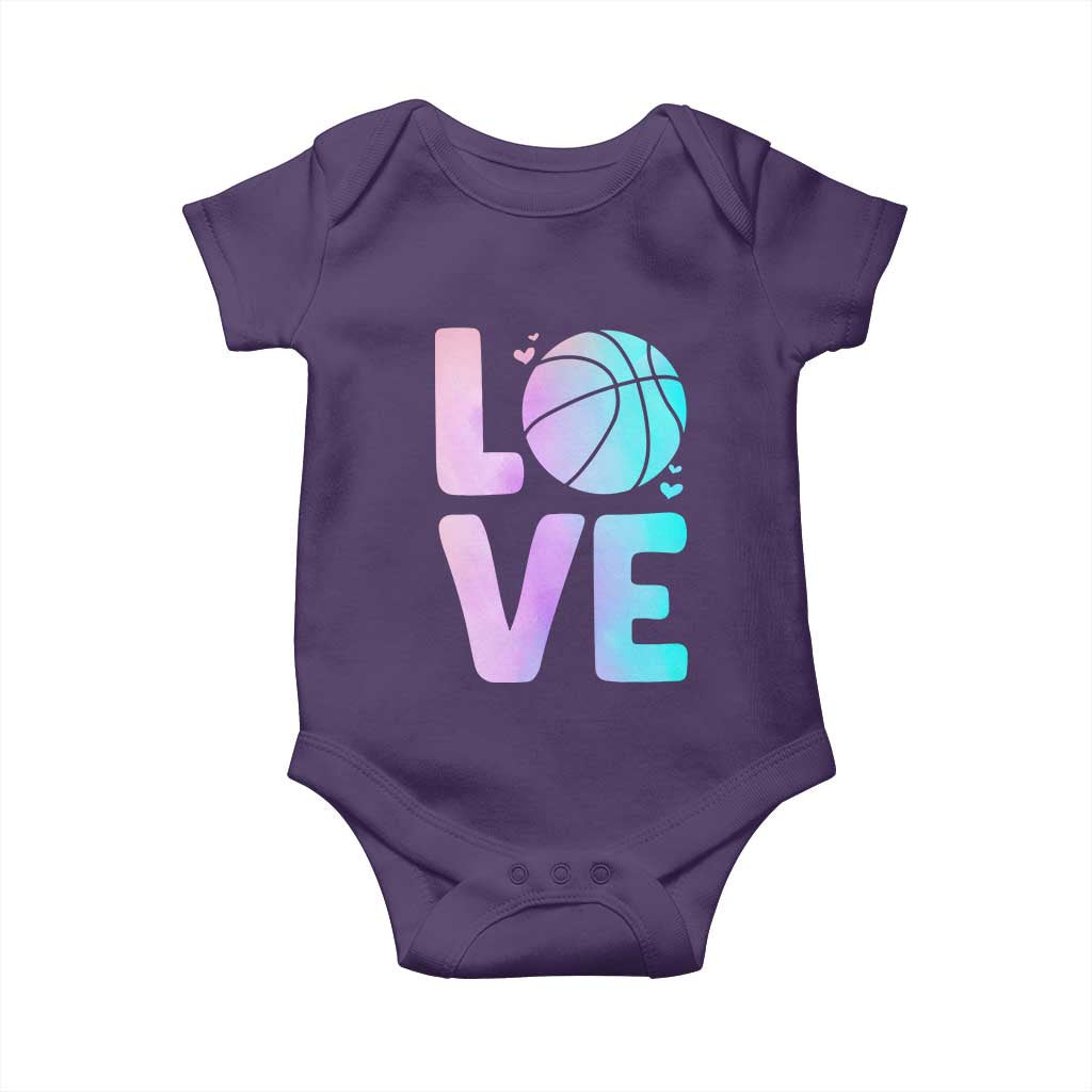 Basketball Lovers Baby Onesie Basketball Mom Sports Fan TS10 Purple Print Your Wear